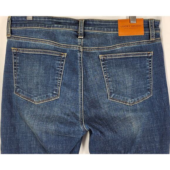 LUCKY BRAND WOMEN'S MID RISE CROP AVA BLUE JEANS SIZE 14/32 - Picture 7 of 13